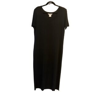 PleinAir Maxi SS Knit Black Women's Timeless Year Round Classic  Dress XL